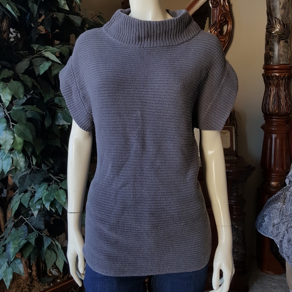 Ann Taylor Tops - Ann Taylor | Grey Short Sleeve Tunic